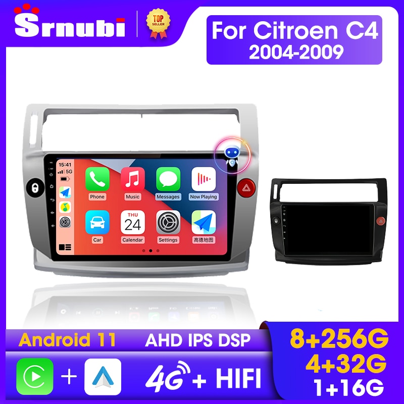 2 Din Android 11 for Citroen C4 C-Triomphe C-Quatre 2004 2005 2006 2007  2008 2009 Car Radio Multimedia Player Carplay Stereo DVD - Robaizkine - Car  Electronics Store