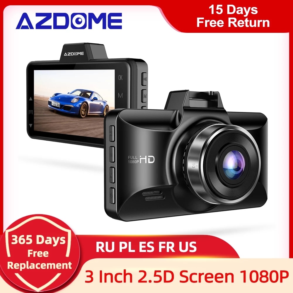 AZDOME M01 Pro FHD 1080P Dash Cam 3 Inch DVR Car Driving Recorder Night  Vision, Park Monitor, G-Sensor, Loop Recording for Uber - Robaizkine - Car  Electronics Store
