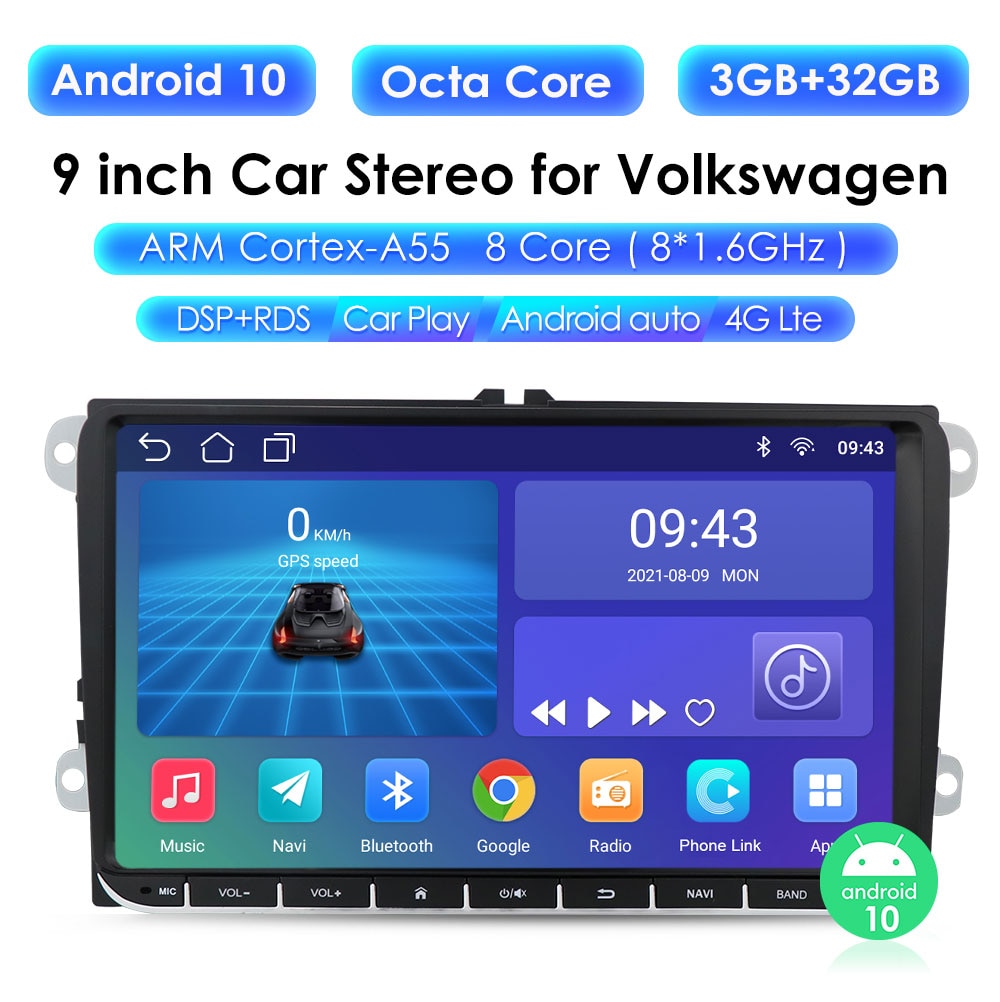 Android Car Radio for VW GOLF 5 POLO Sedan PASSAT B6 CC Radio TOURAN  SCIROCCO CADDY Jetta Skoda Seat Car Multimedia Audio Player - Robaizkine -  Car Electronics Store