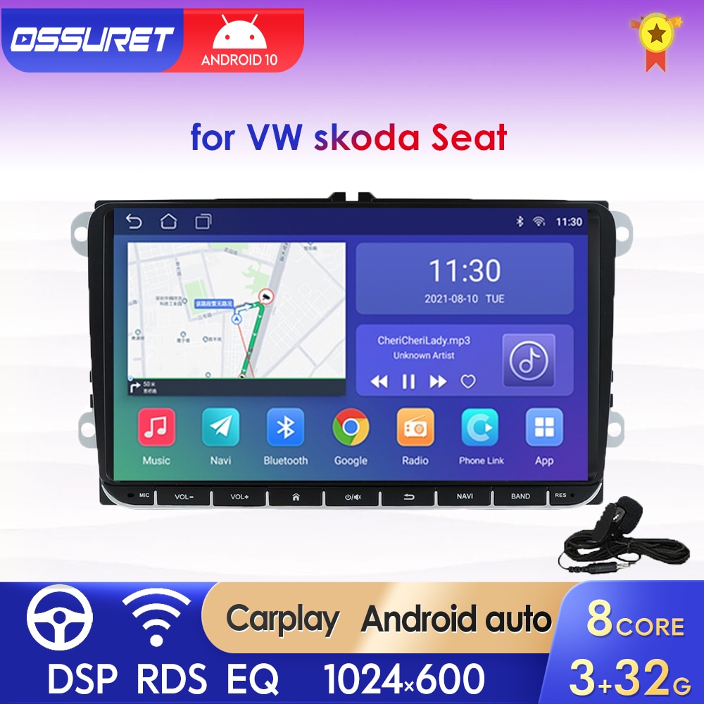 Carplay 8 Android 12.0 128G 8G RAM Car Audio DVD autoradio for VW  Volkswagen SKODA GOLF 5 Golf 6 POLO PASSAT B5 B6 JETTA TIGUAN - AliExpress