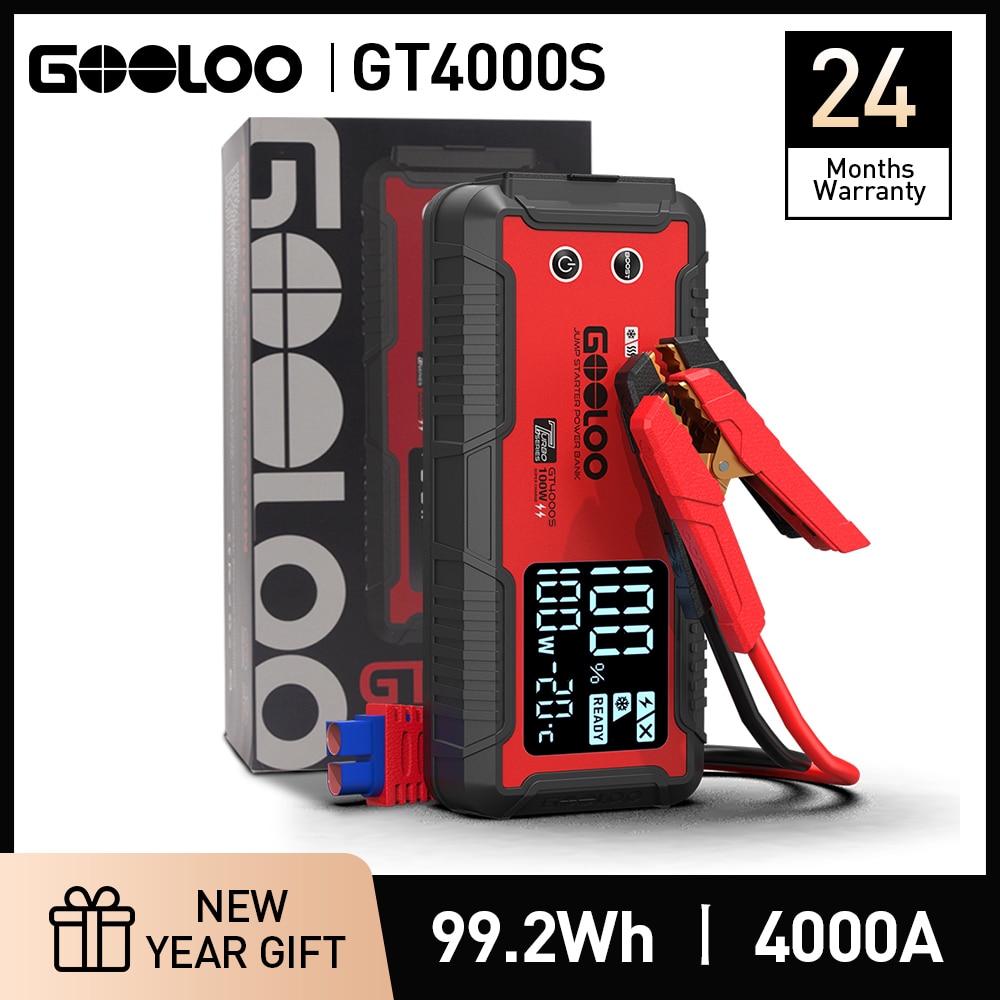 GOOLOO 4000A Car Jump Starter 26800mAh Power Bank Portable Charger Booster  12V Auto Starting Device Emergency Battery Starter - Robaizkine - Car  Electronics Store