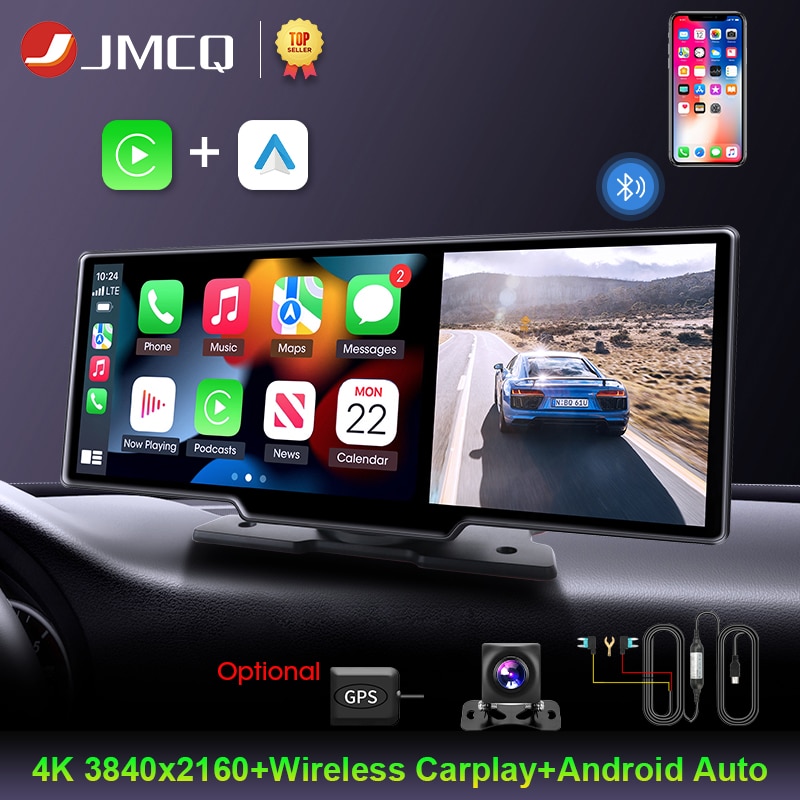 Jansite 10.26 Dashcam 4k Auto DVR Carplay & Android Auto 1080p