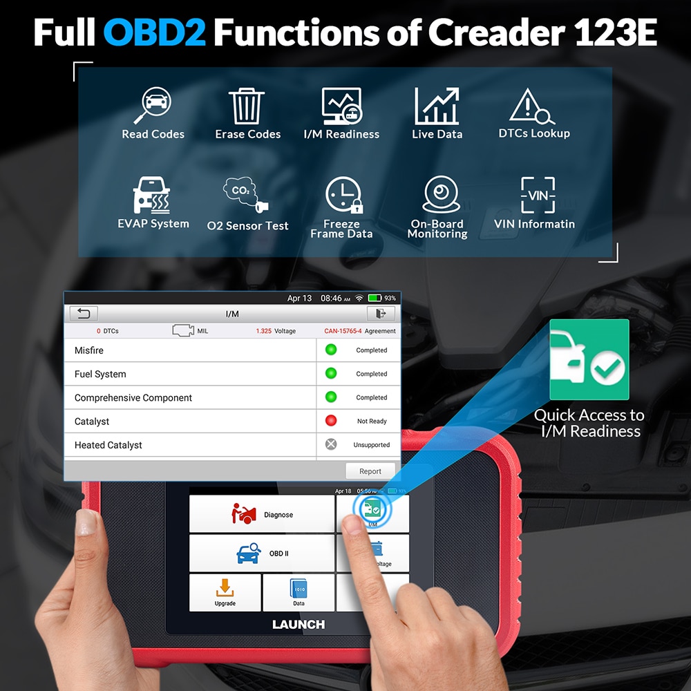 LAUNCH® CRP123E 4 Systems OBD2 Scanner With 3 Reset Functions