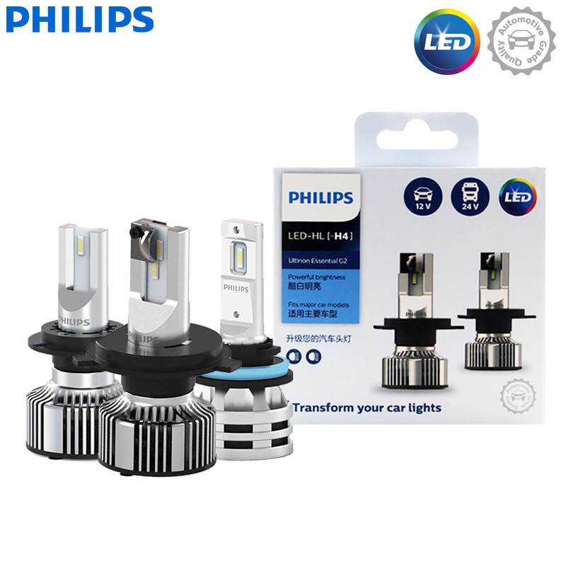 Philips Ultinon Essential G2 LED H1 H4 H7 H8 H11 H16 HB3 HB4 H1R2 9003 9005  9006 9012 6500K Car Headlight Auto Fog Lamp (2 Pack) - Robaizkine - Car  Electronics Store