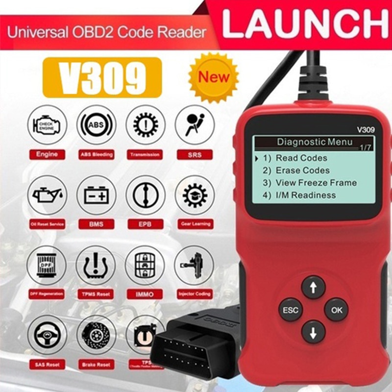 Plug and Play V309 OBD2 Code Reader OBD 2 Scanner OBDII Digital Displa –  SEAMETAL
