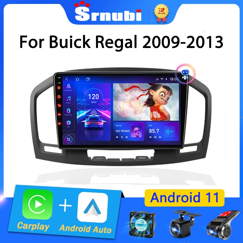 Srnubi Car Radio for Buick Regal Opel Insignia 2009 2010 2011 2012 2013 2  Din Android 10 Multimidia Player 4G Carplay Stereo DVD - Robaizkine - Car  Electronics Store