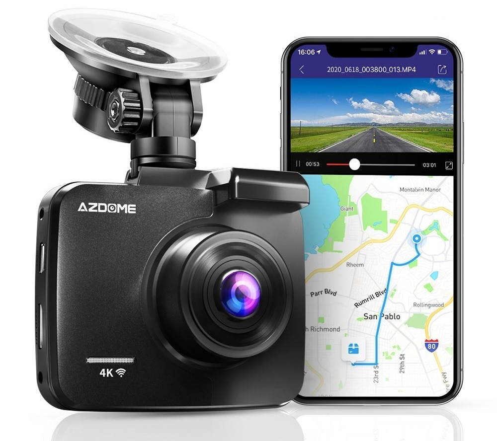 AZDOME M550 3 Channel Dash Cam, Front Inside Rear Three Way Car Dash Camera,  4K 1080P Dual Channel With GPS WiFi IR Night Vision - Robaizkine - Car  Electronics Store