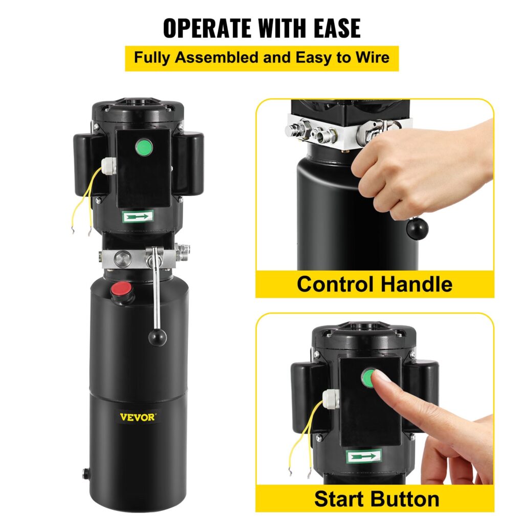 VEVOR Car Lift Hydraulic Pump with 10L Tank Single Phase 220V 110V