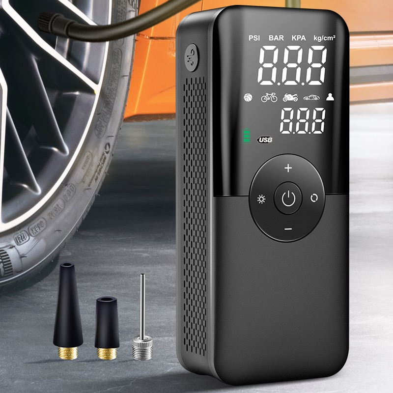 CARSUN Rechargeable Air Pump Tire Inflator Portable Compressor Digital  Cordless Car Tyre Inflator For Bicycle Balls - Robaizkine - Car Electronics  Store