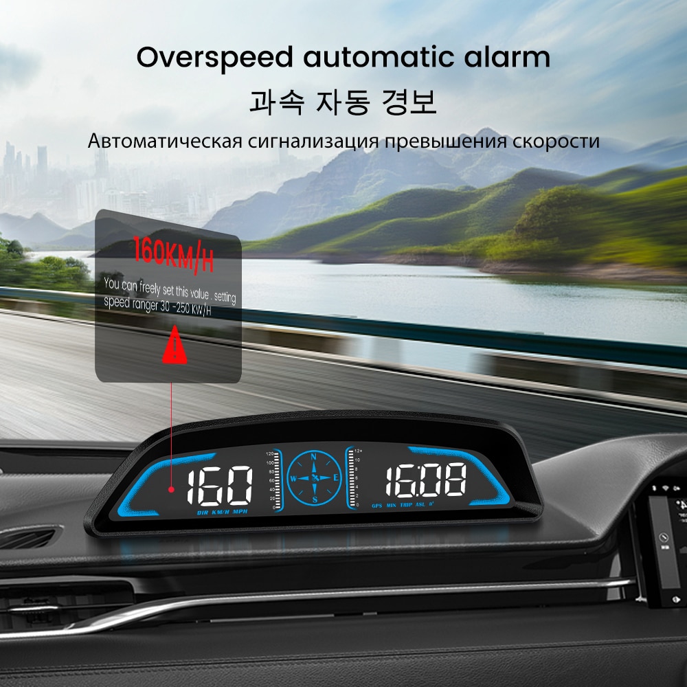 G3 GPS Car HUD Speedometer Head Up Display Digital Reminder Alarm,  Speedometer, Electronics Accessories For All Cars - Robaizkine - Car  Electronics Store