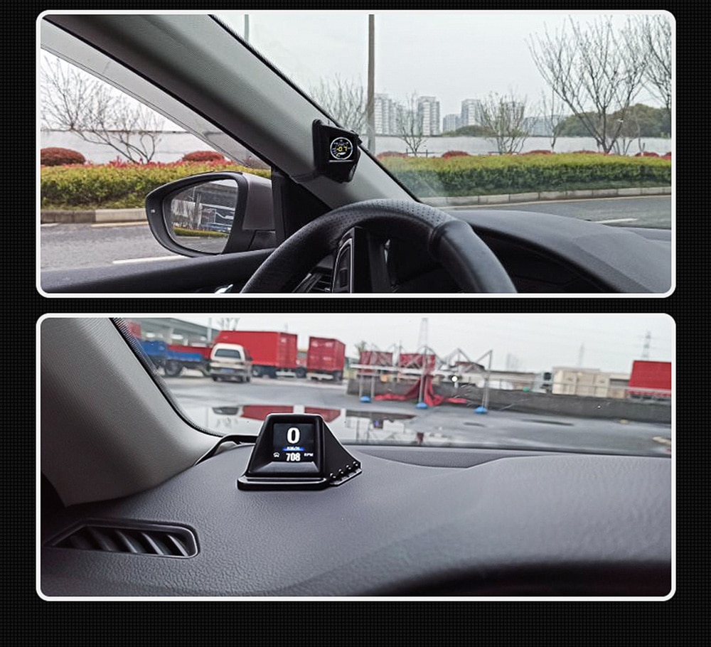 HUD OBD2 GPS On-board Computer Head up Display Car tachometer Turbo Oil Pressure Robaizkine - Car Electronics Store