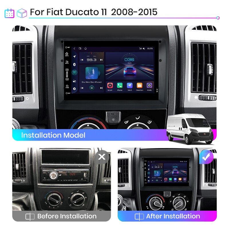 Junsun Android 11 Car Radio Player For Fiat Ducato 2008-2015 Multimedia GPS  Navigation autoradio Support Carplay Auto - Robaizkine - Car Electronics  Store