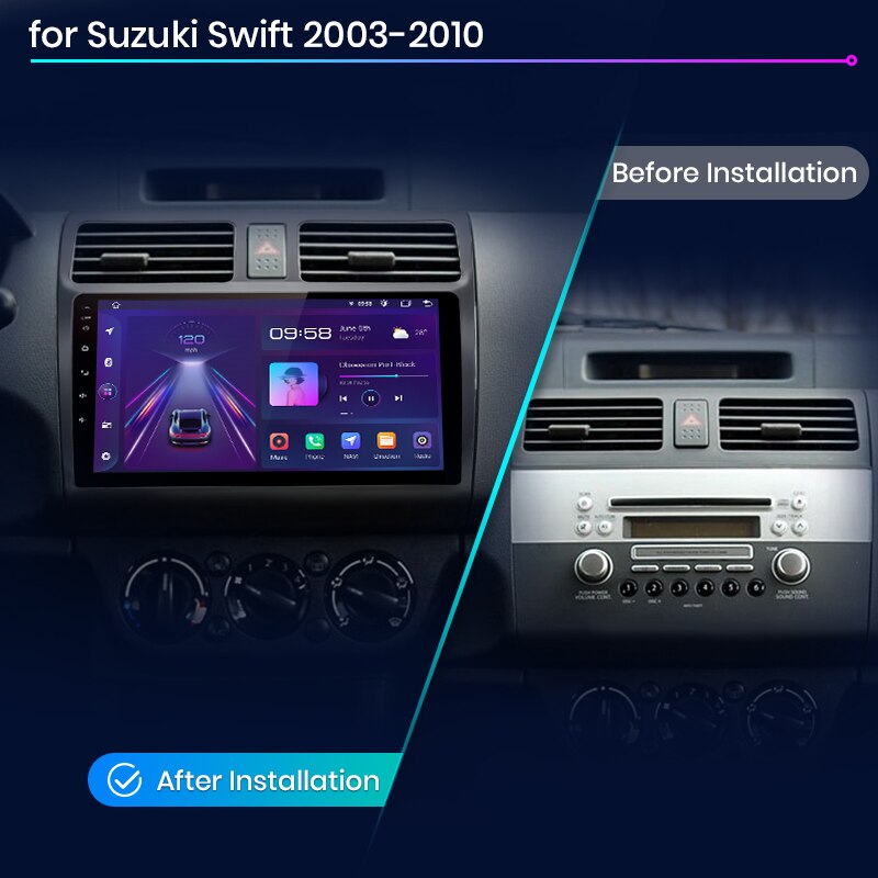 Junsun V1pro AI Voice CarPlay Radio For Suzuki Swift 2003 2005 2006 2007- 2010 Android Auto 4G Car Multimedia GPS 2 din autoradio - Robaizkine - Car  Electronics Store