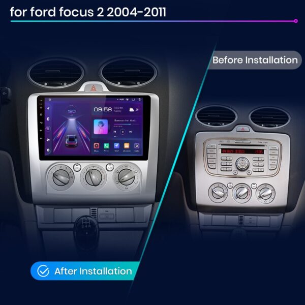 Junsun V1pro AI Voice Carplay Car Radio For Ford Focus 2 3 Mk2 Mk3 2004 2005-2011 Android Auto 4G Multimedia GPS 2 din autoradio - Image 2