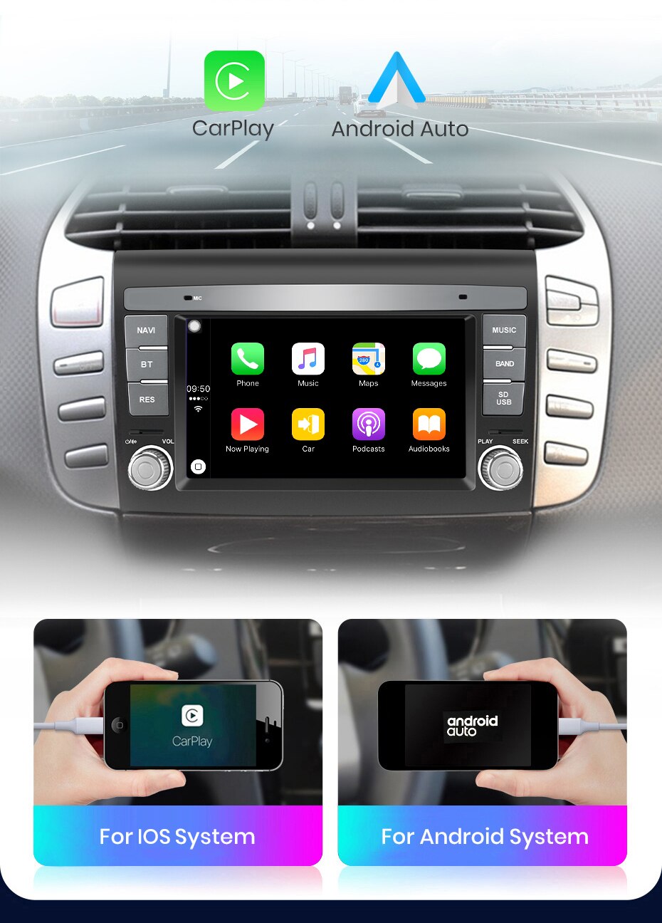 Android 11 Autoradio 7 pouces 2 Din pour FIAT Bravo (2007-2012) avec  navigation GPS Carplay Android Auto 4K Vidéo Bluetooth A112 - Cdiscount Auto