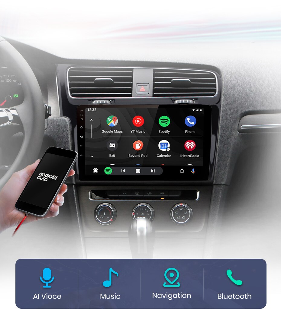 Radio navigation VW Golf 7 2013-2017 Carplay Android Auto – Multigenus