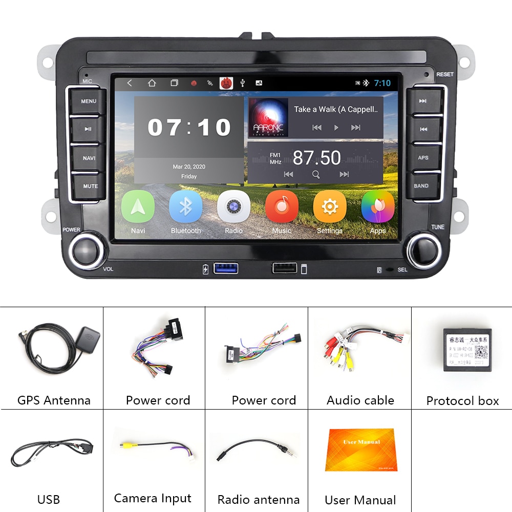 Radio 2 DIN Carplay Autoradio Car Multimedia Player Intelligent System  Passat B6 Golf 7 Som Automotivo Bluetooth VW Caddy Tucson - China Radio 2  DIN, Car Radio