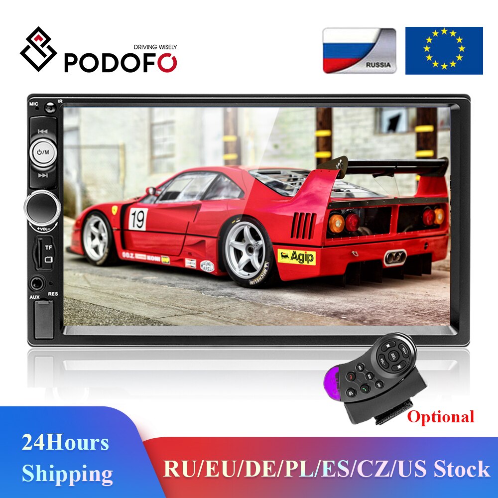 Podofo 7023B Car Radio 2 Din Multimedia Player 7'' Autoradio